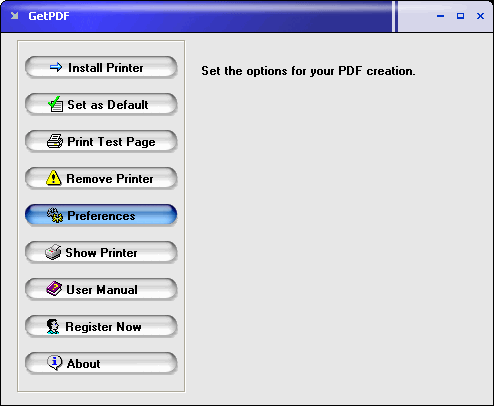 Convert anything printable to Adobe PDF files by printing to the GetPDF printer.