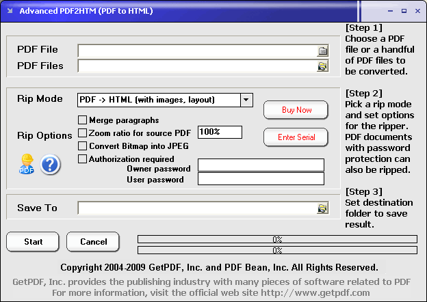 Convert PDF to HTML files with all the images and the exact layout.